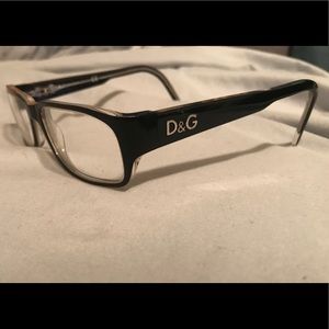 Black framed glasses